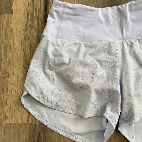 Lululemon Speed Up Mid Rise Short 4" Lined size 4 Gravel Dust Pastel Blue Purple - Picture 4 of 10
